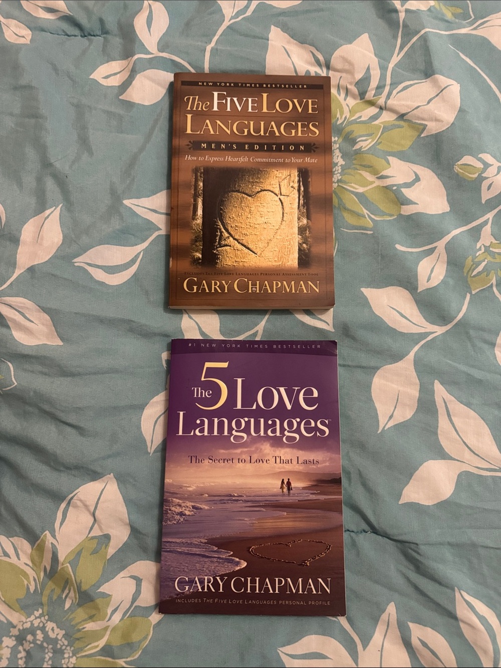 The 5 Love Languages by Gary Chapman - Two Paperback Editions, Brown & Purple